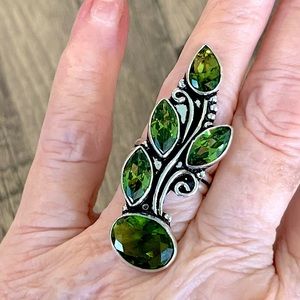 Designer Green Quartz Ring